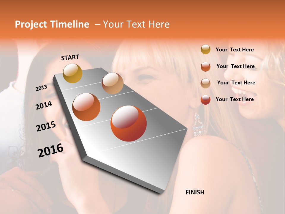 Year Festive Girl PowerPoint Template