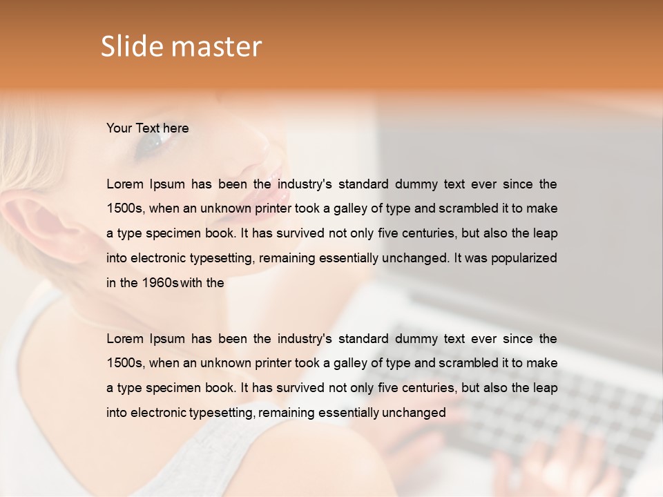 Portrait Confident Relaxed PowerPoint Template