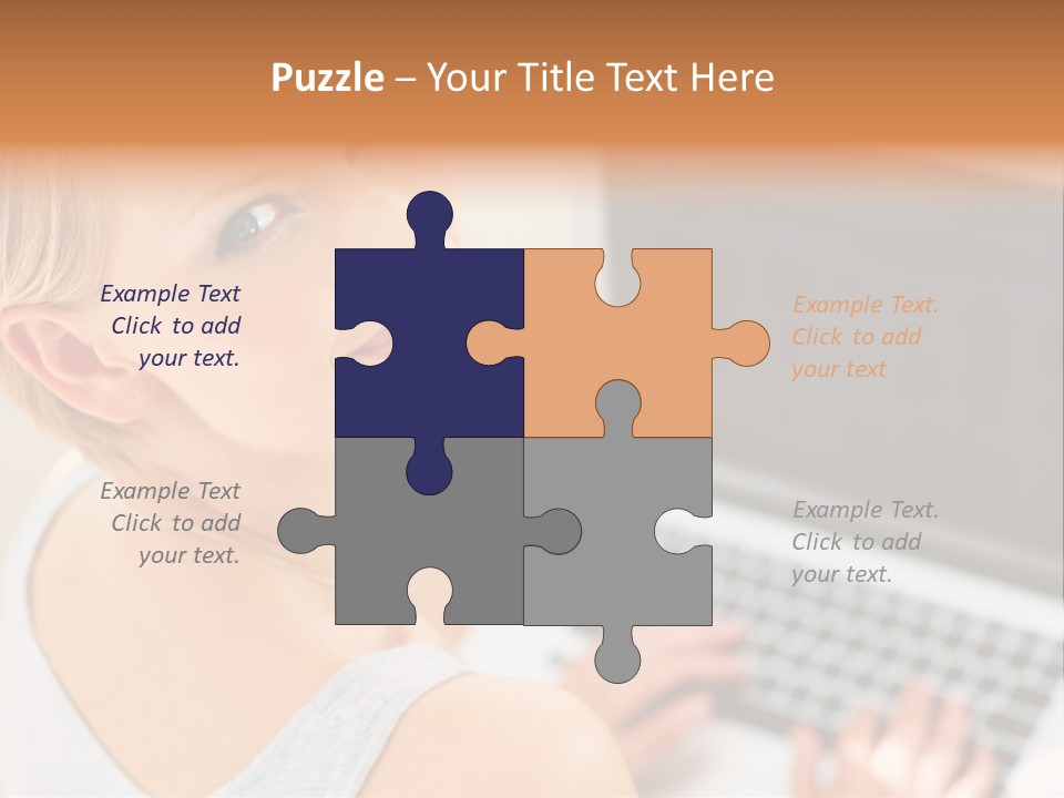 Portrait Confident Relaxed PowerPoint Template