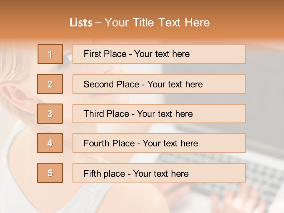 Portrait Confident Relaxed PowerPoint Template
