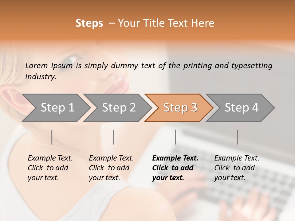 Portrait Confident Relaxed PowerPoint Template