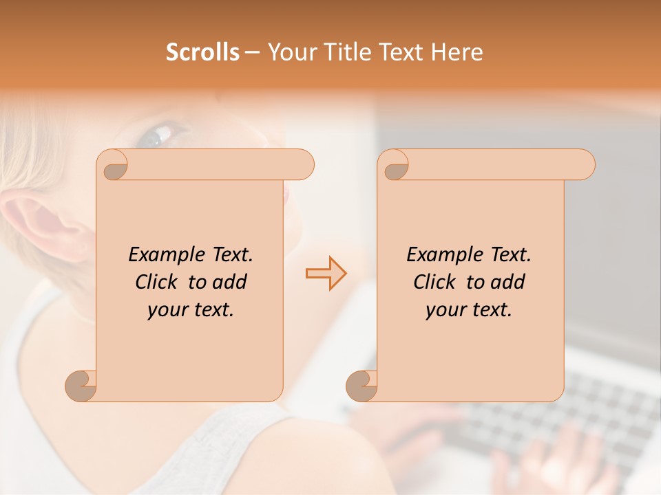 Portrait Confident Relaxed PowerPoint Template