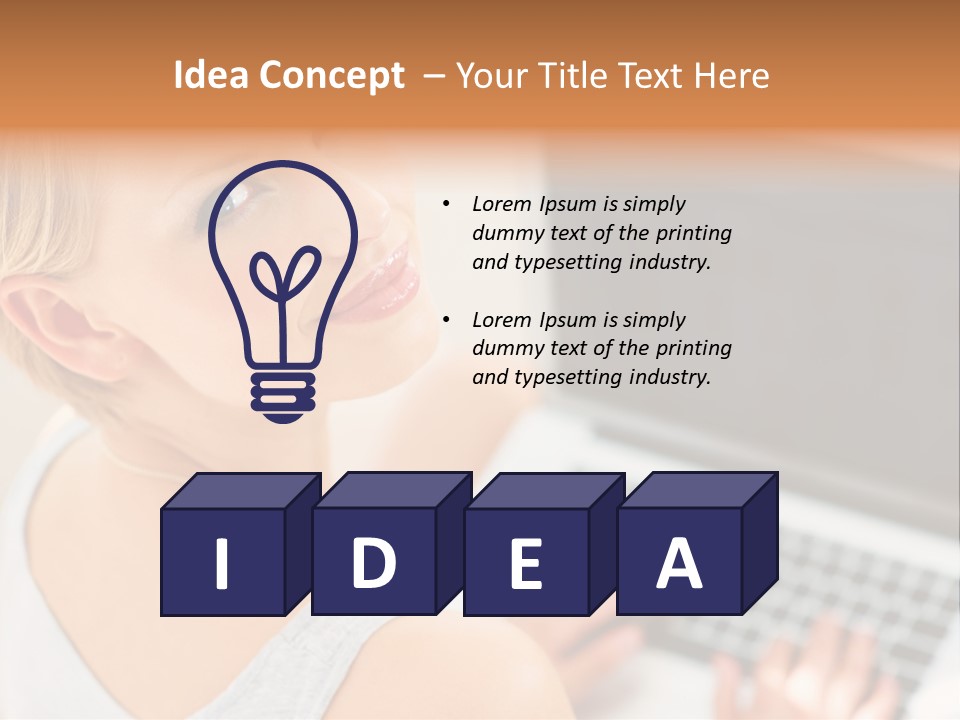 Portrait Confident Relaxed PowerPoint Template