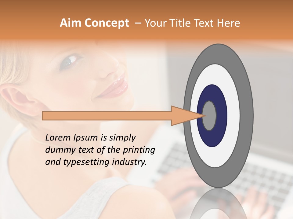 Portrait Confident Relaxed PowerPoint Template