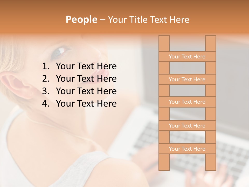 Portrait Confident Relaxed PowerPoint Template