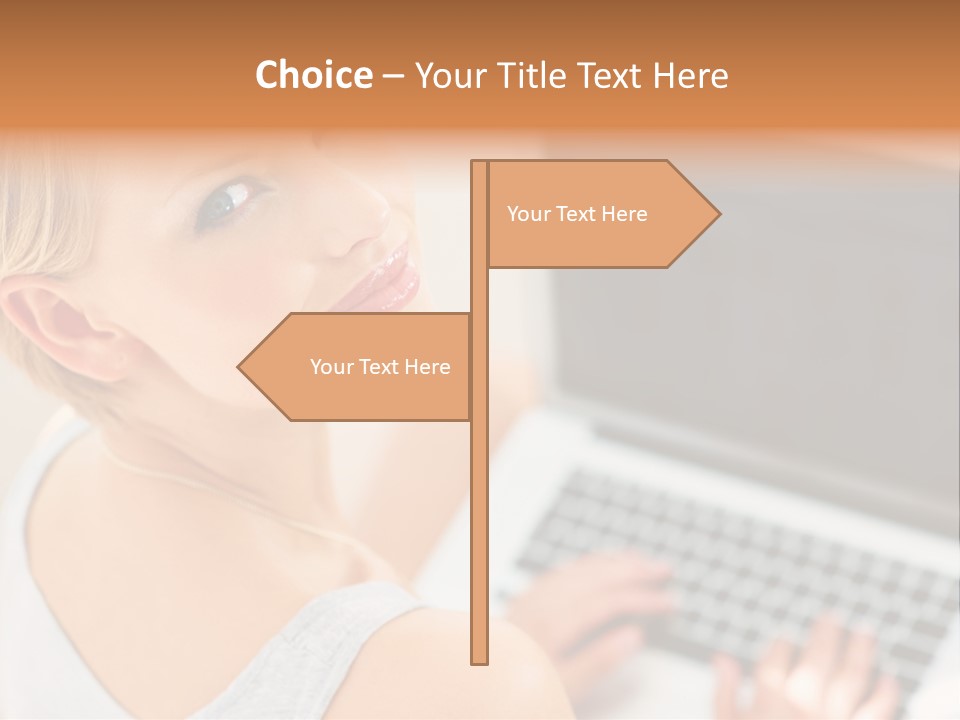 Portrait Confident Relaxed PowerPoint Template