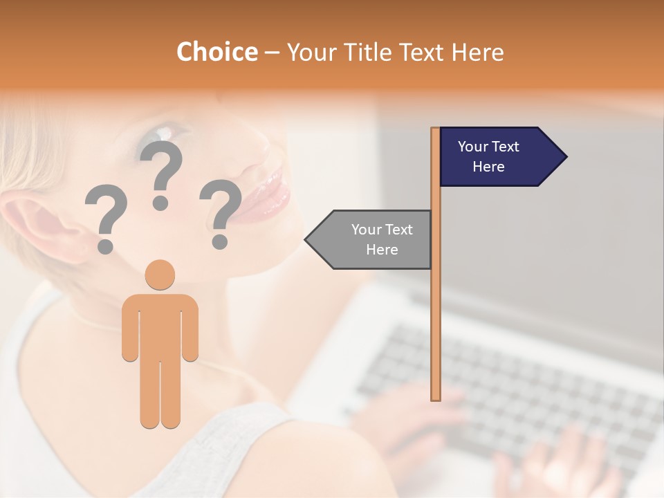 Portrait Confident Relaxed PowerPoint Template