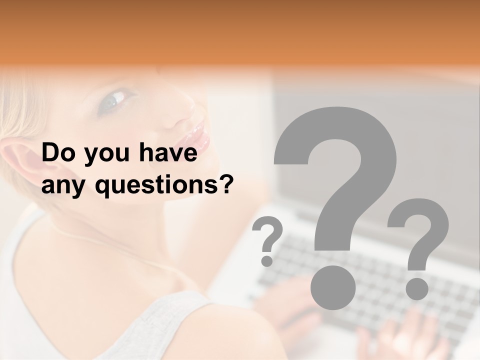 Portrait Confident Relaxed PowerPoint Template