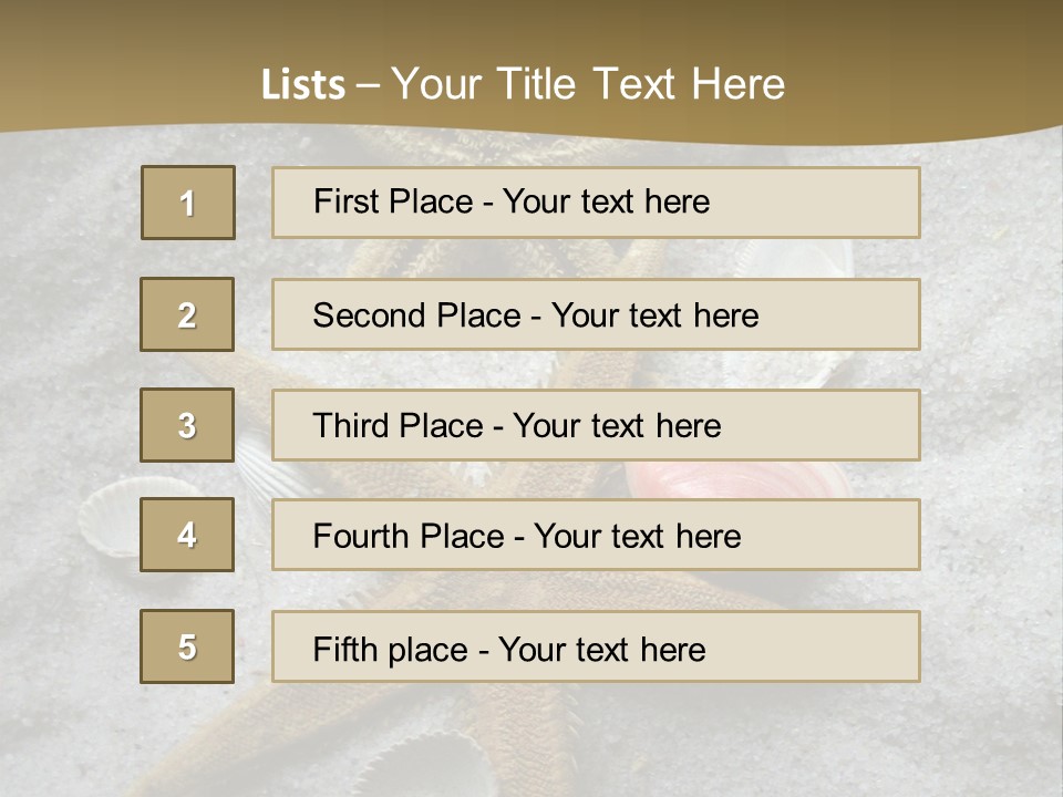 Shells Ocean Marine PowerPoint Template