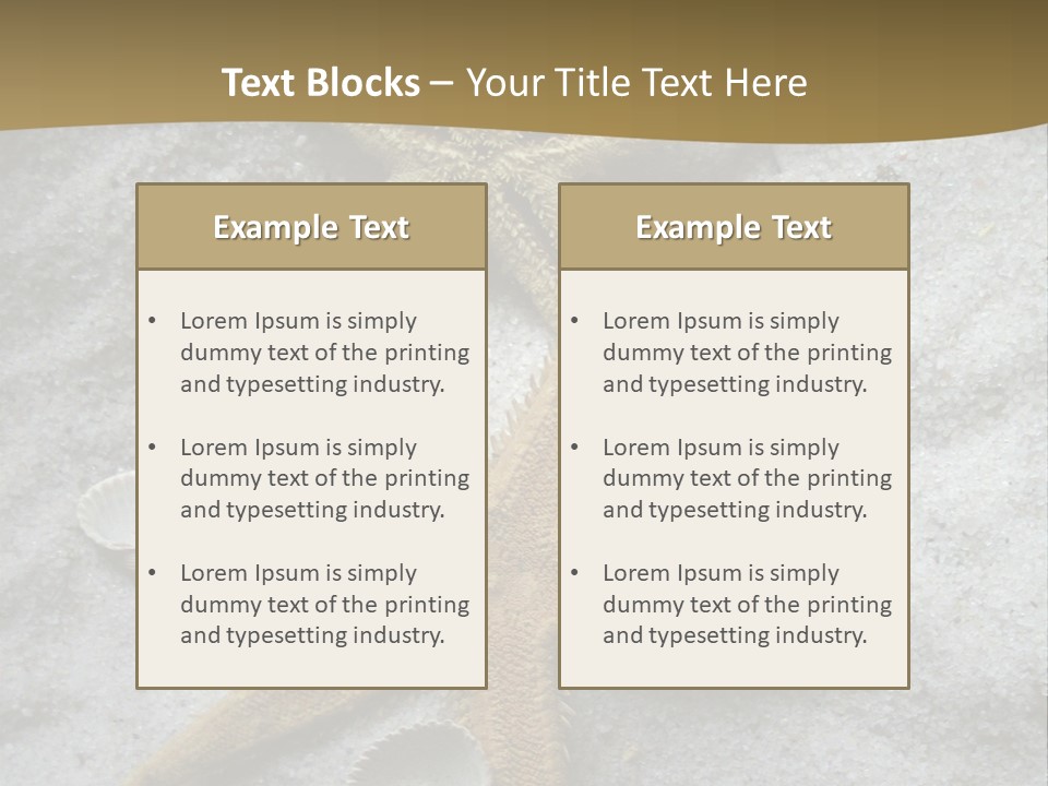 Shells Ocean Marine PowerPoint Template