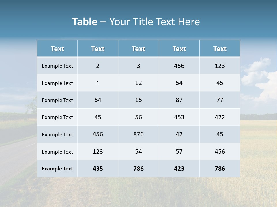 Landscape Outdoor Color PowerPoint Template