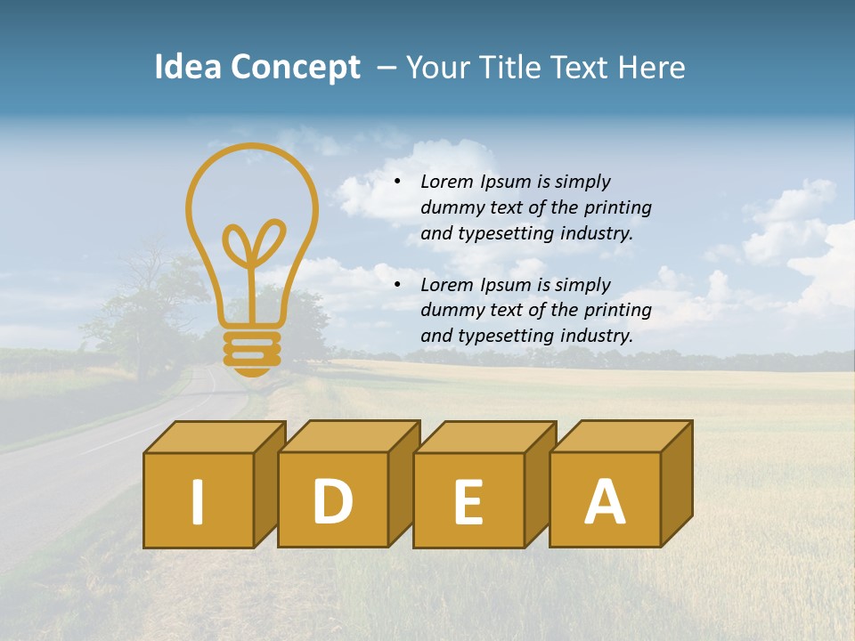 Landscape Outdoor Color PowerPoint Template