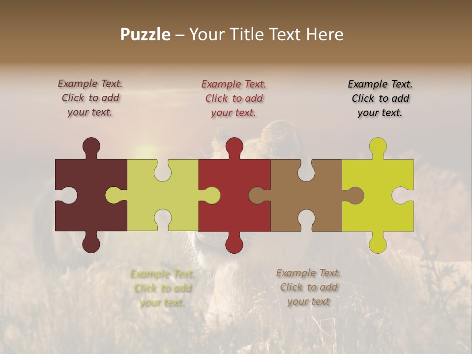 Natur Tierpark Blick PowerPoint Template