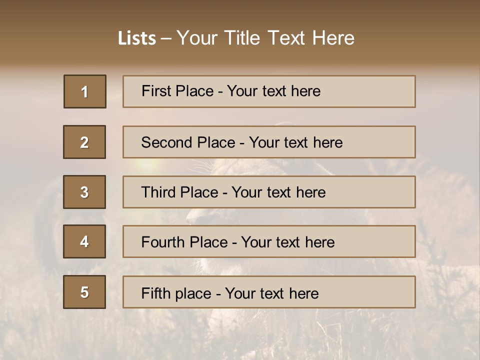 Natur Tierpark Blick PowerPoint Template