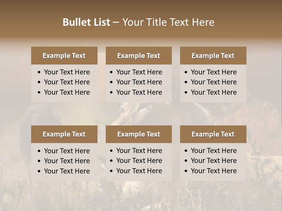 Natur Tierpark Blick PowerPoint Template