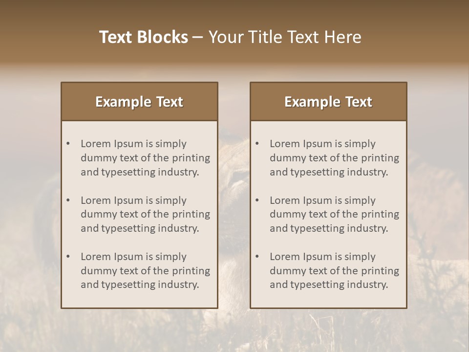 Natur Tierpark Blick PowerPoint Template