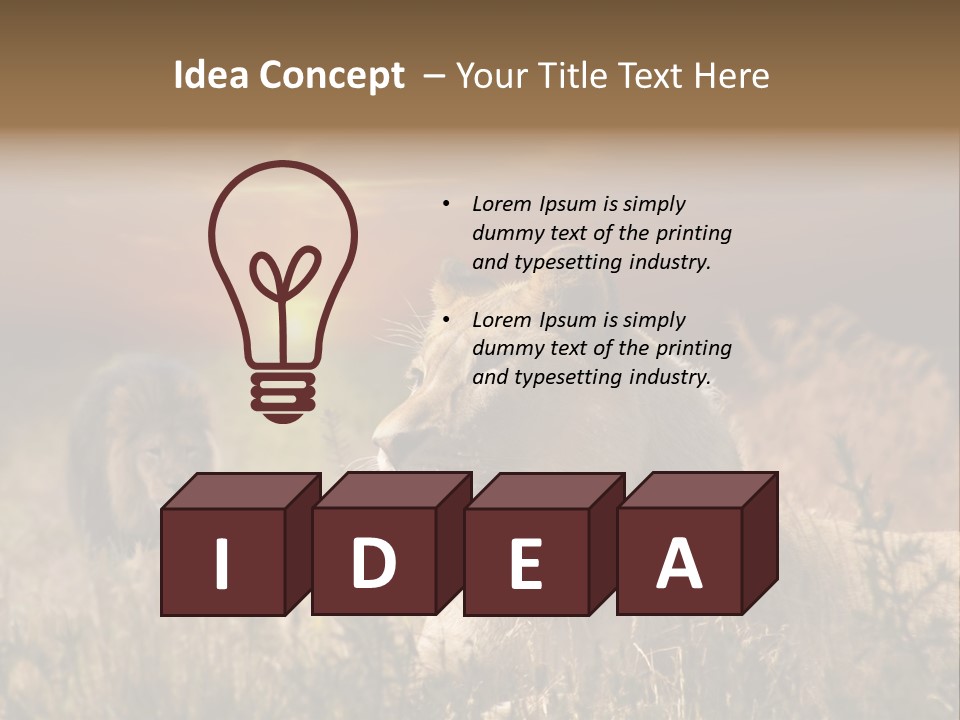 Natur Tierpark Blick PowerPoint Template