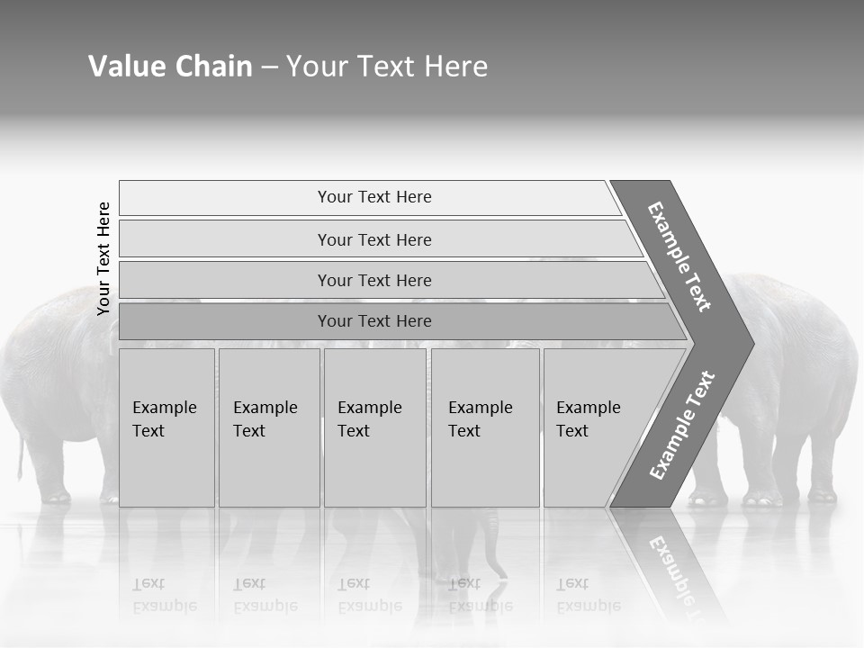 Tier Zusammenhalt Elefanten PowerPoint Template