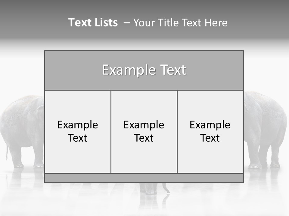 Tier Zusammenhalt Elefanten PowerPoint Template