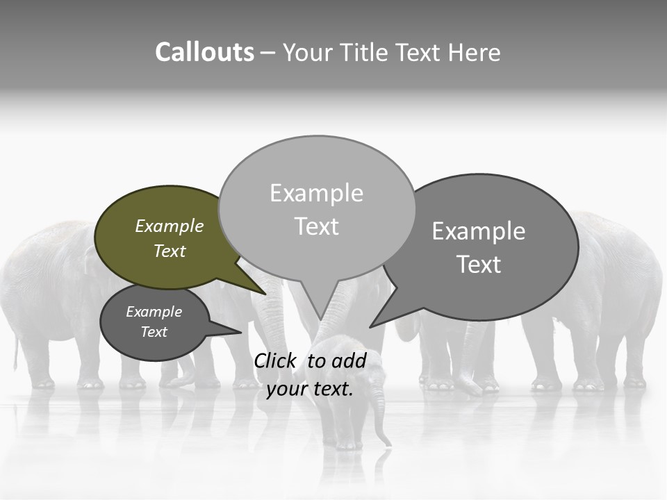 Tier Zusammenhalt Elefanten PowerPoint Template