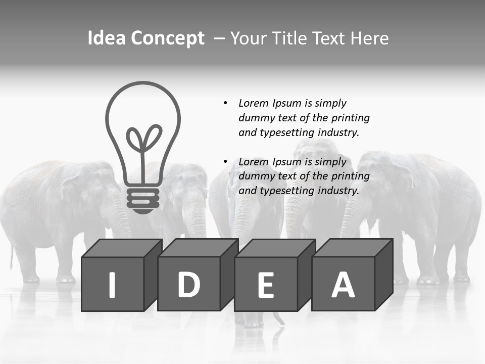 Tier Zusammenhalt Elefanten PowerPoint Template