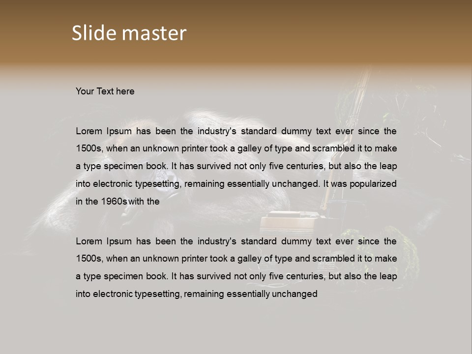 Urwald Baum Affe PowerPoint Template