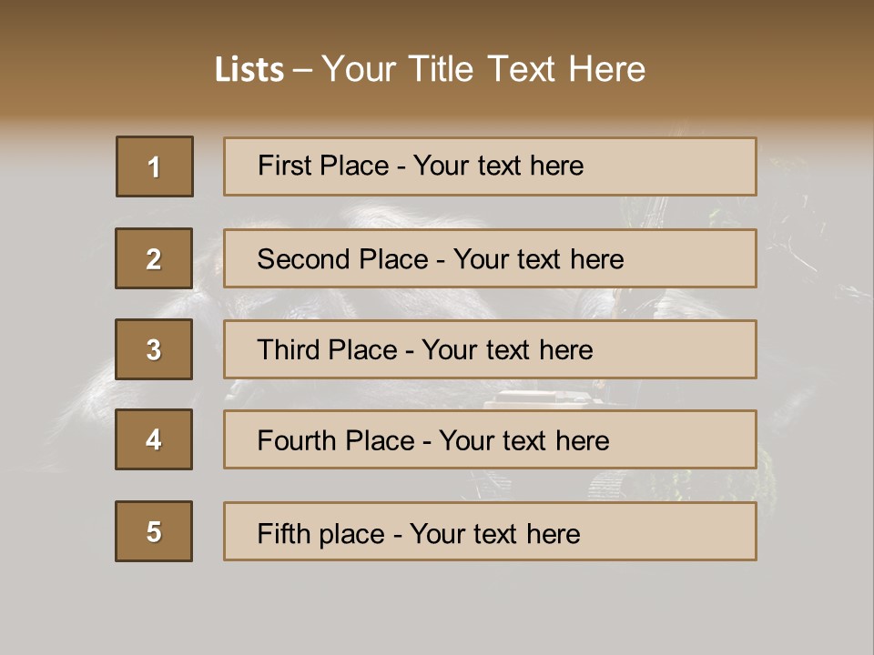 Urwald Baum Affe PowerPoint Template