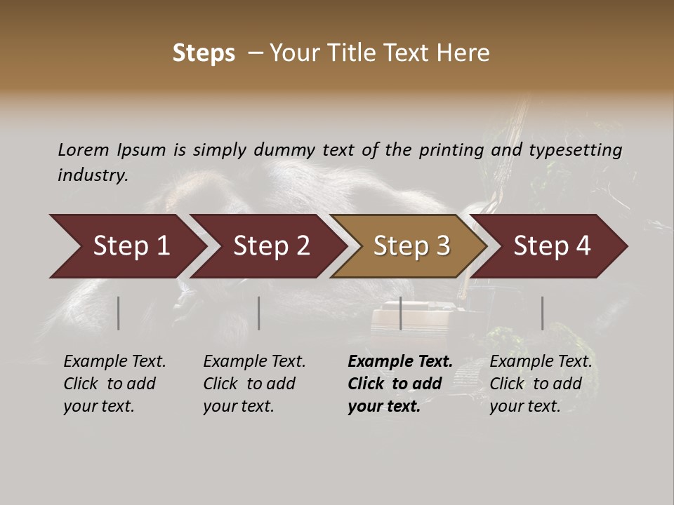 Urwald Baum Affe PowerPoint Template