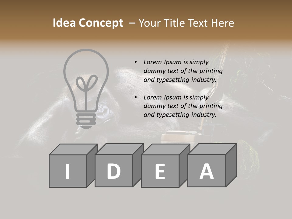 Urwald Baum Affe PowerPoint Template