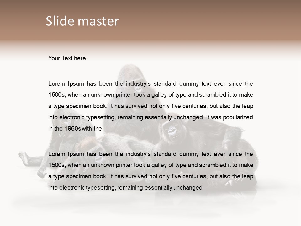 Affenfamilie Affenmensch Affen PowerPoint Template