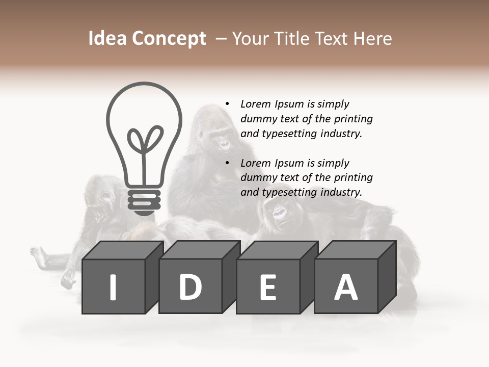 Affenfamilie Affenmensch Affen PowerPoint Template