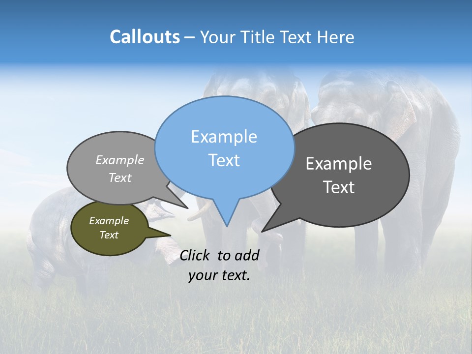 Elefantenbaby Liebe Lieb PowerPoint Template