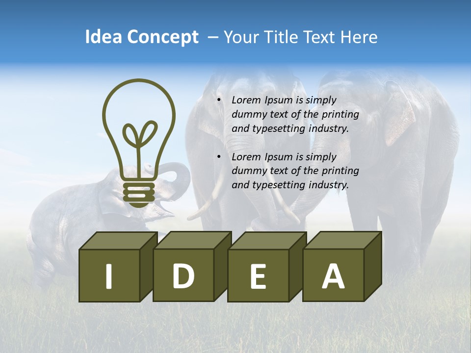 Elefantenbaby Liebe Lieb PowerPoint Template