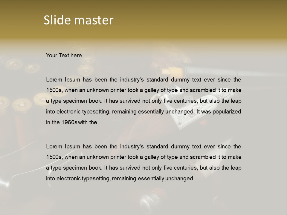 Cartucce Cartuccera Fucile PowerPoint Template