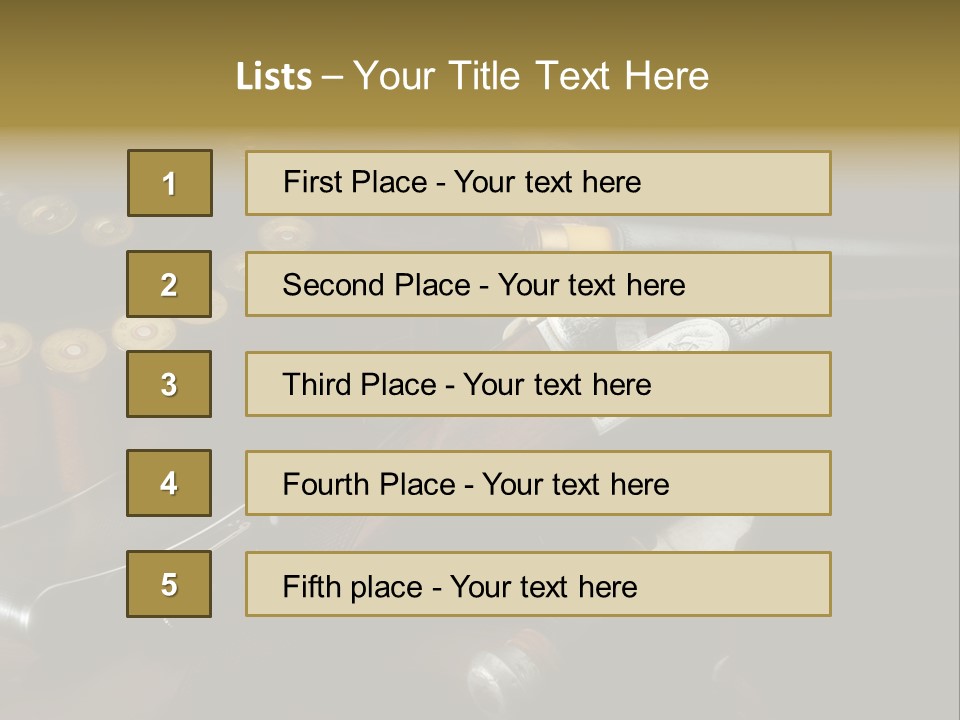 Cartucce Cartuccera Fucile PowerPoint Template