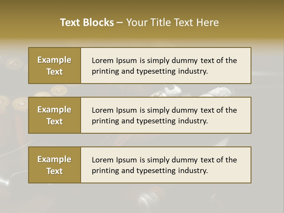 Cartucce Cartuccera Fucile PowerPoint Template