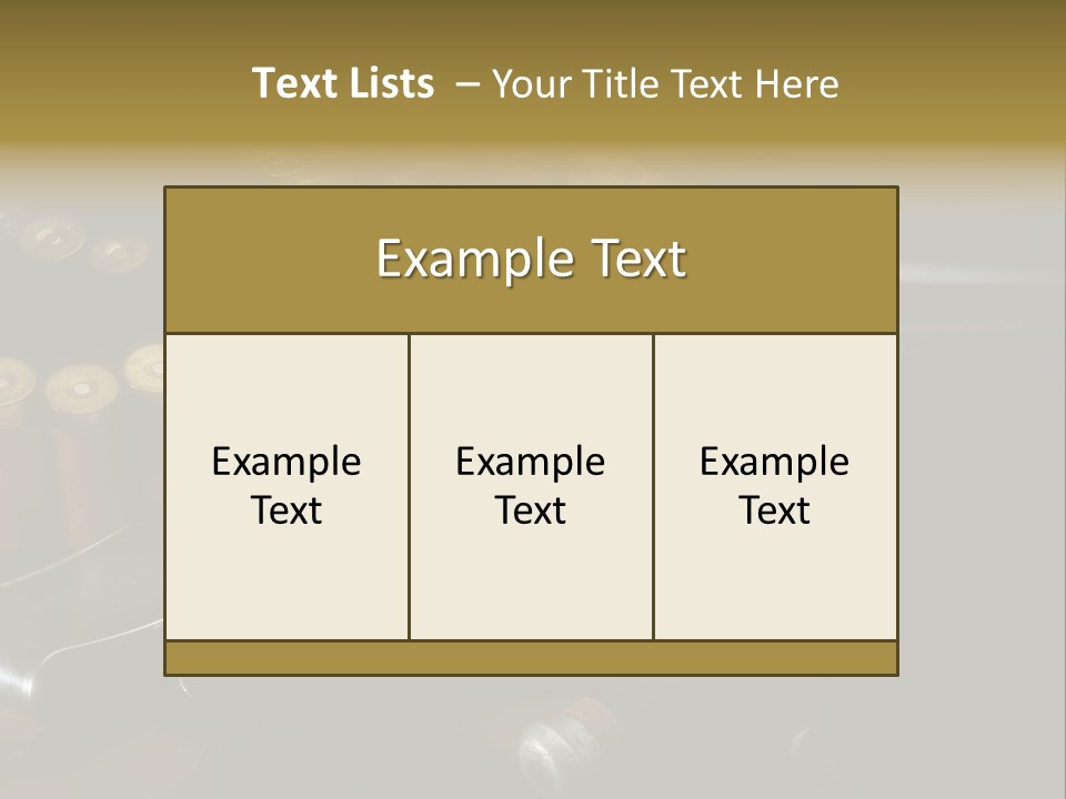 Cartucce Cartuccera Fucile PowerPoint Template