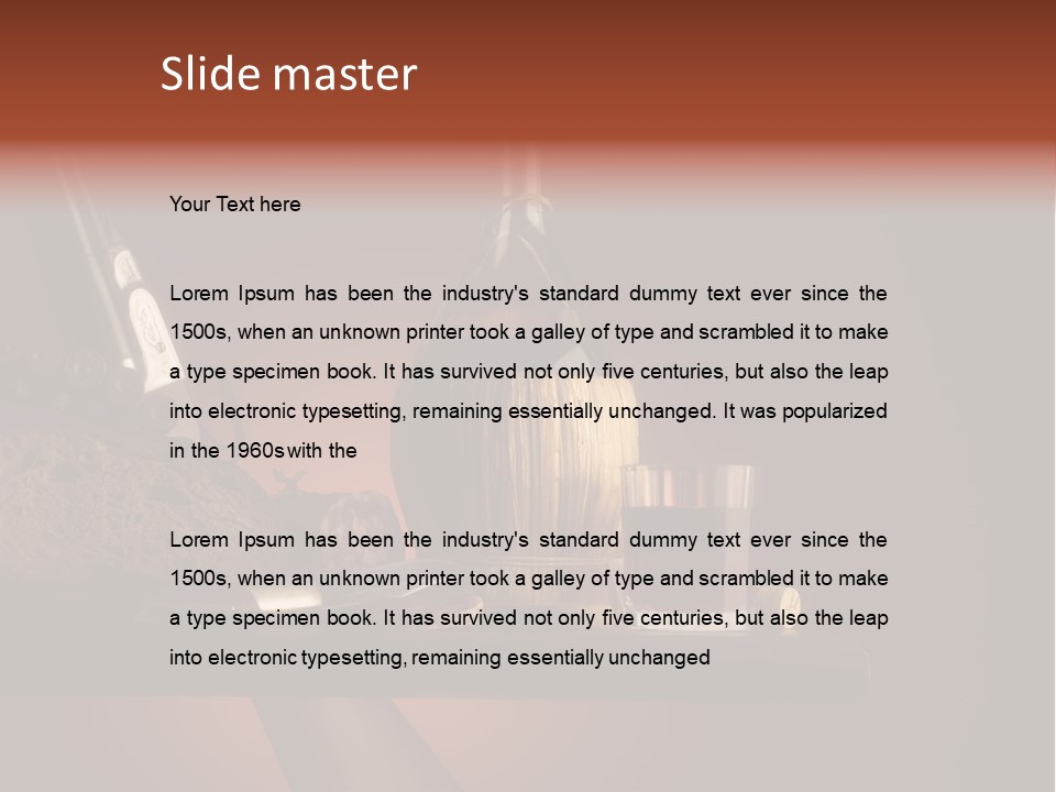 Red Snack Food Knife PowerPoint Template