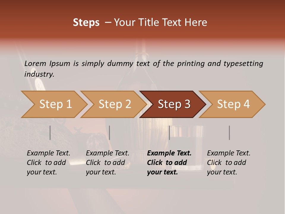 Red Snack Food Knife PowerPoint Template