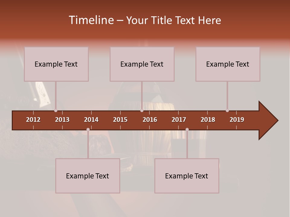 Red Snack Food Knife PowerPoint Template