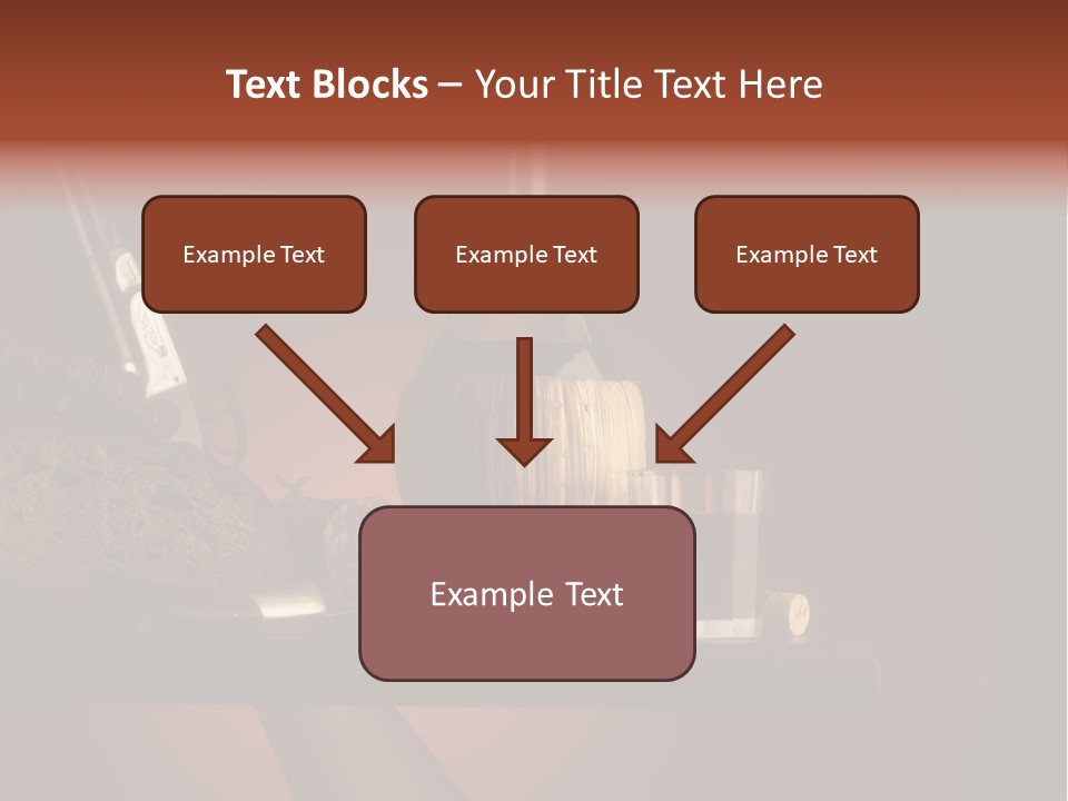 Red Snack Food Knife PowerPoint Template