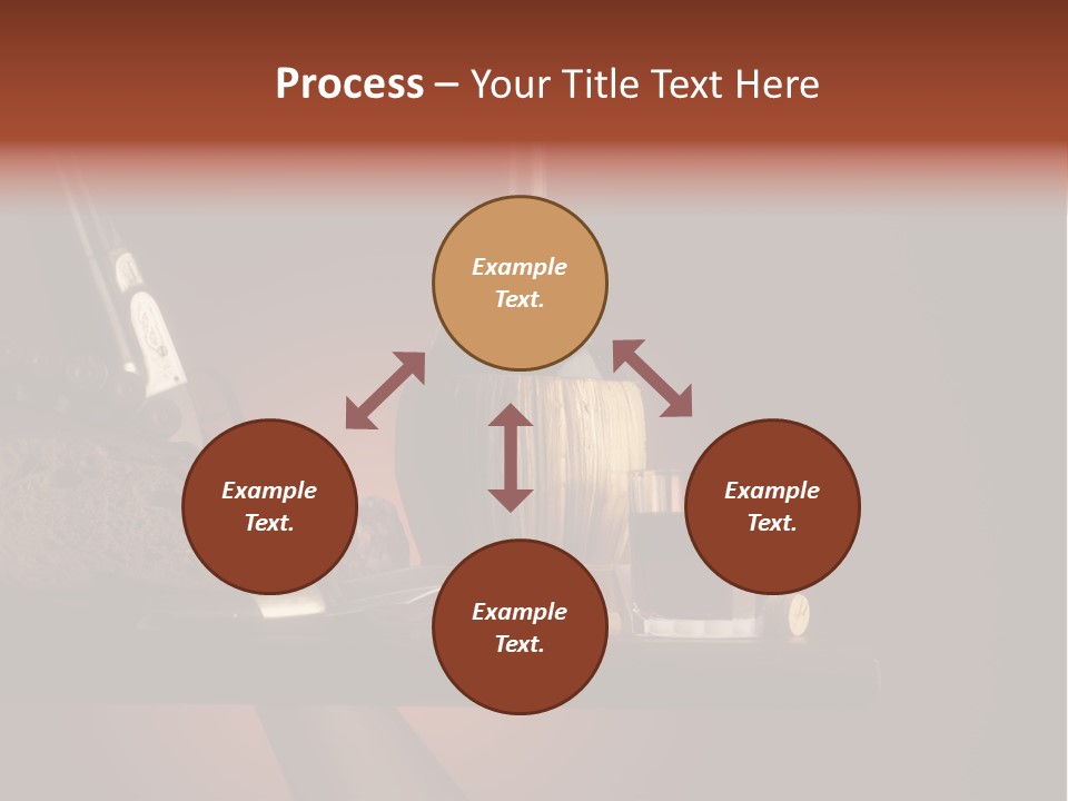 Red Snack Food Knife PowerPoint Template