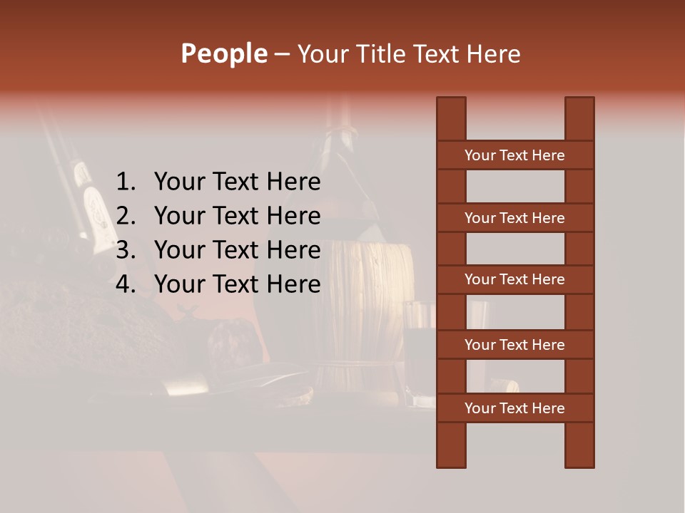 Red Snack Food Knife PowerPoint Template