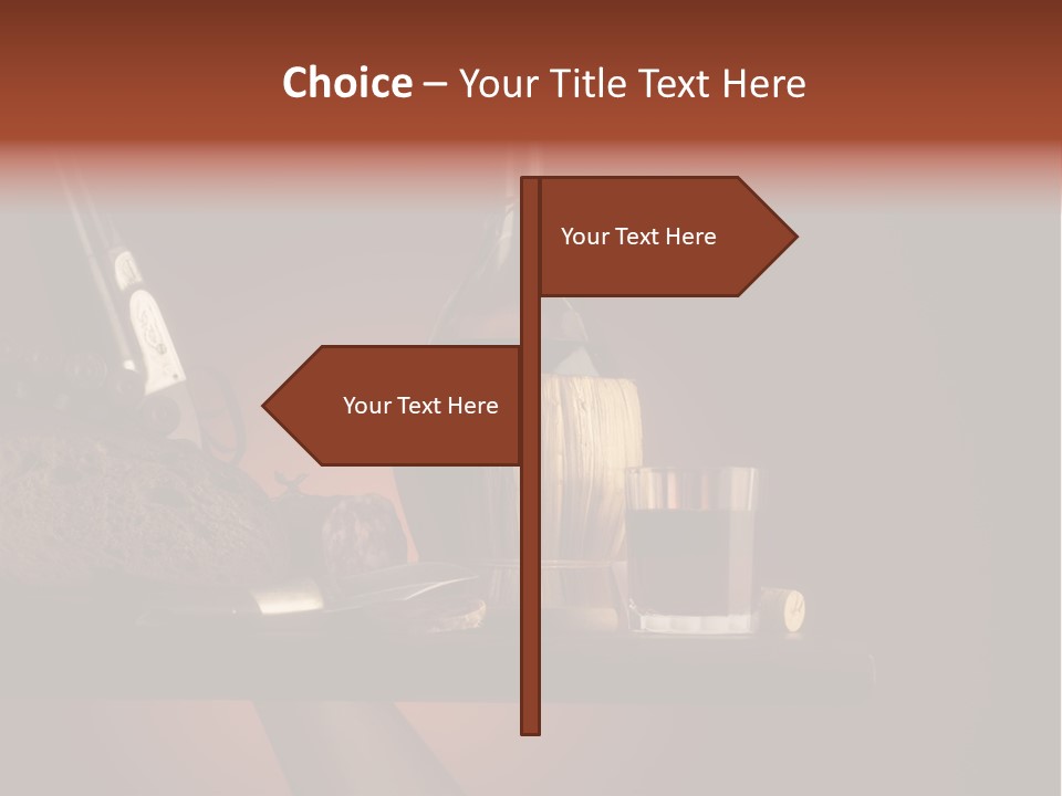 Red Snack Food Knife PowerPoint Template