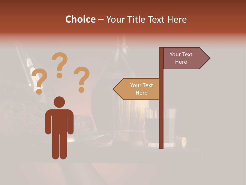 Red Snack Food Knife PowerPoint Template