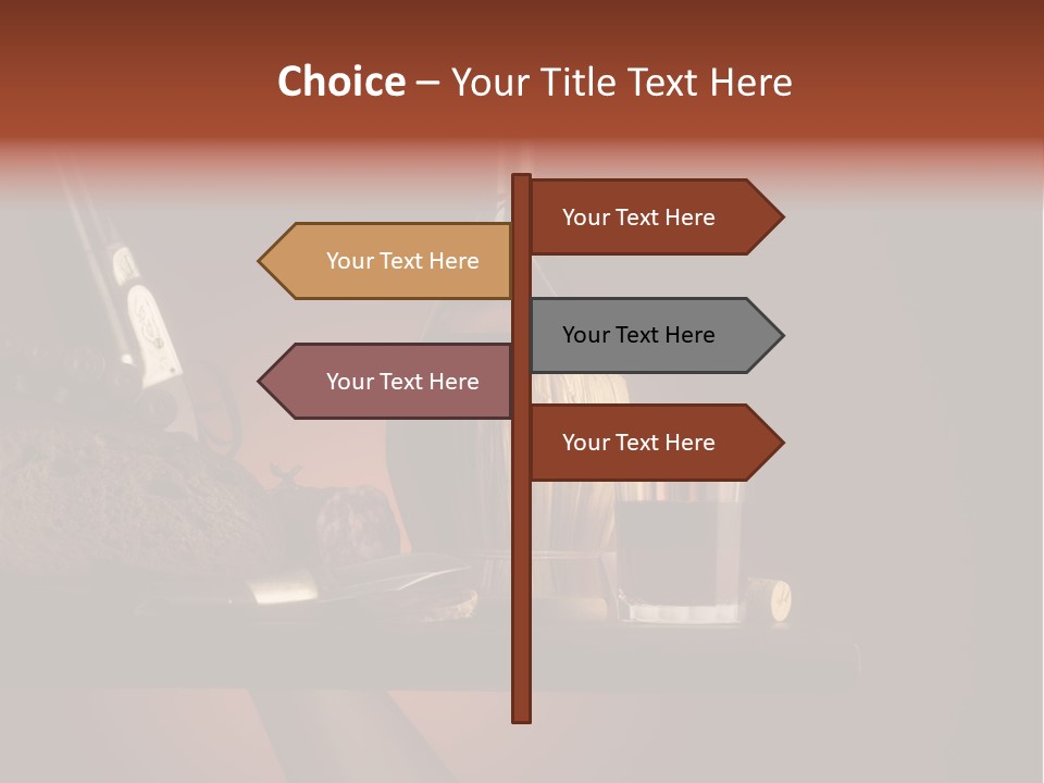 Red Snack Food Knife PowerPoint Template