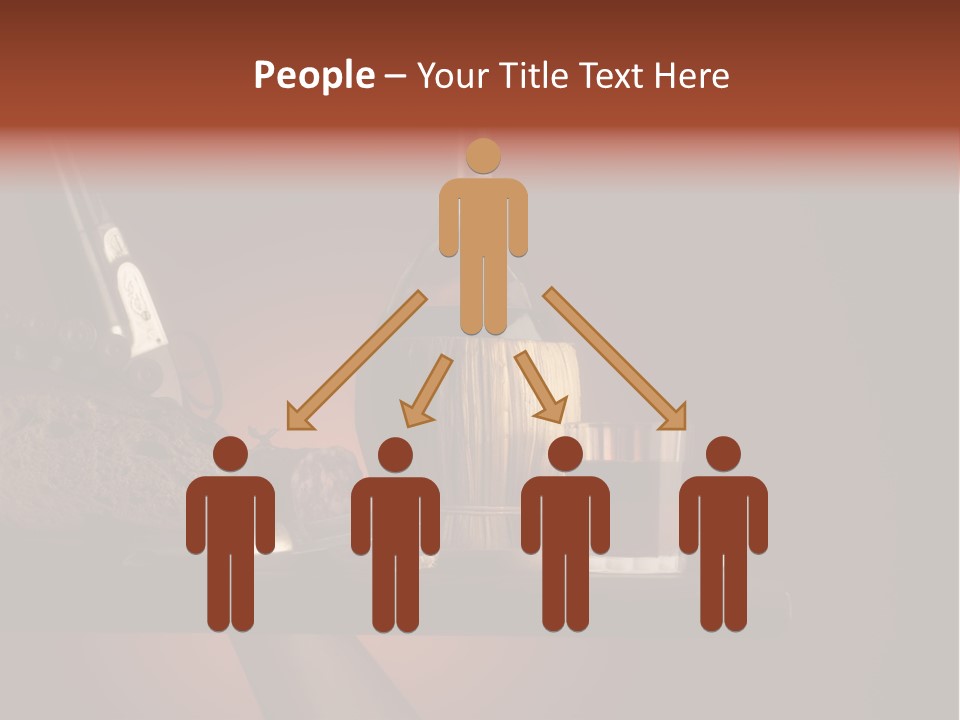 Red Snack Food Knife PowerPoint Template