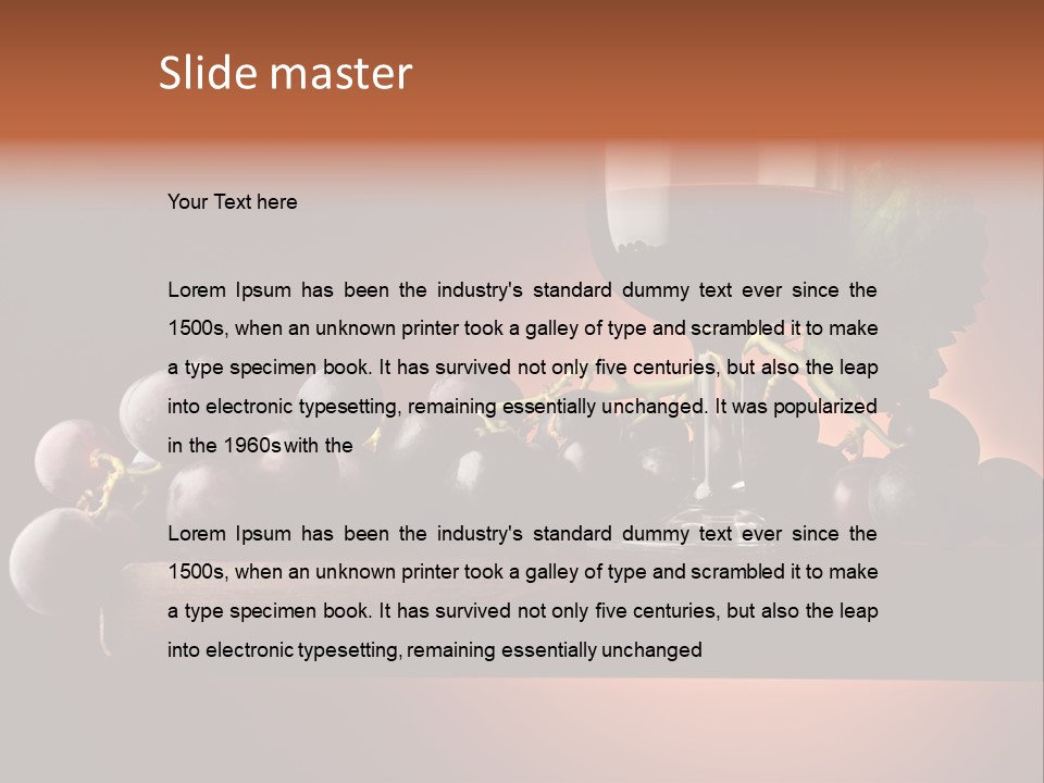 Vite Foglie Bicchiere PowerPoint Template