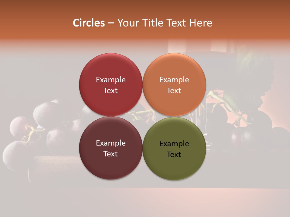 Vite Foglie Bicchiere PowerPoint Template