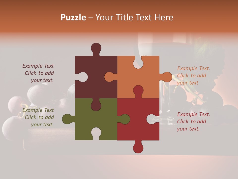 Vite Foglie Bicchiere PowerPoint Template